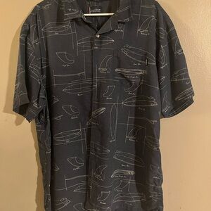 O'Neill‎ Navy Graphic Button Down Shirt